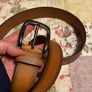 Men's Lebrutt Tan Genuine Leather Belt 40
